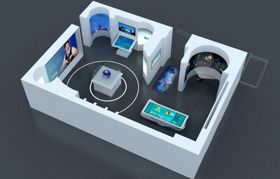 智能科技展厅模型-现代场景模型库-3ds Max(.max)模型下载